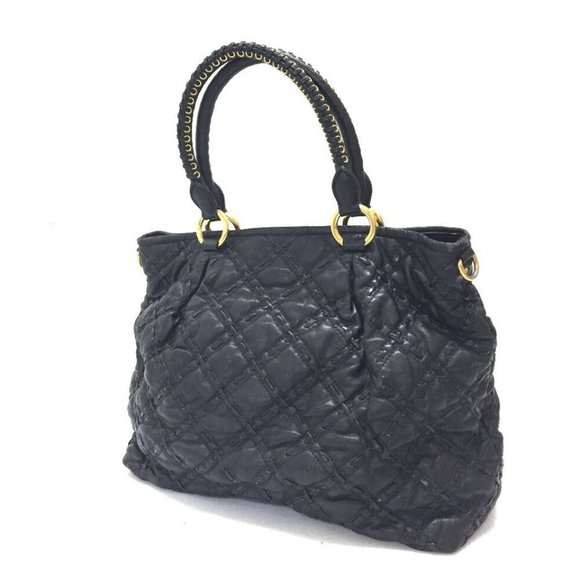 MIUMIU Quilted Hand Bag Shoulder Bag 2way bag Black - Picture 3 of 16